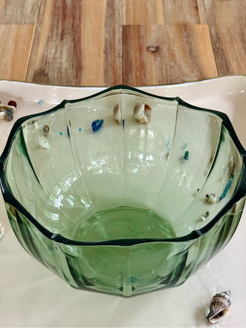 Villeroy And Boch My Garden Green Glass Bowl 7”
